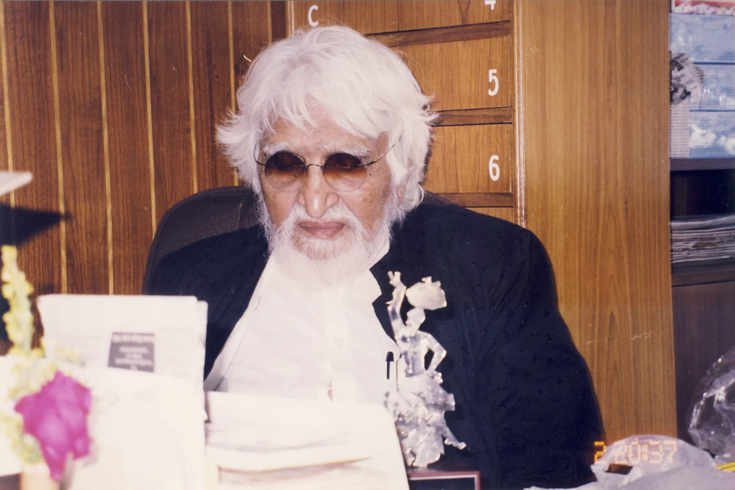 M. F. Husain at Pukar Printing Press